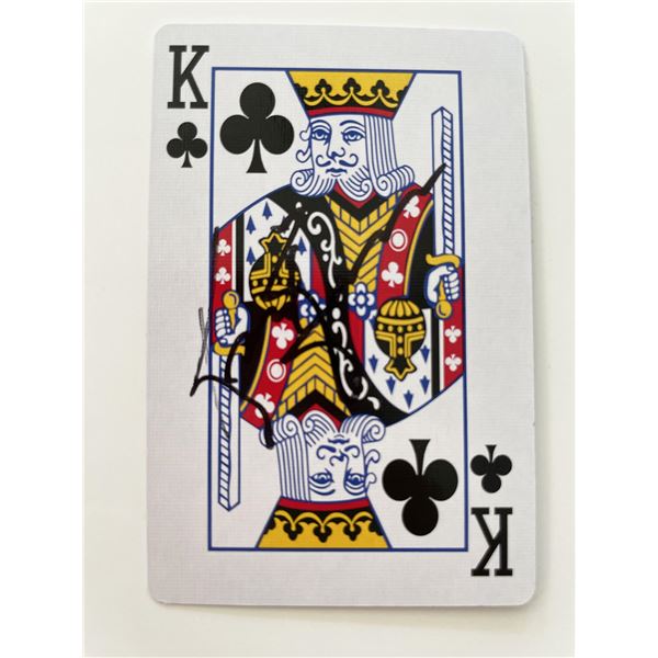 Tombstone Kurt Russell signed playing card