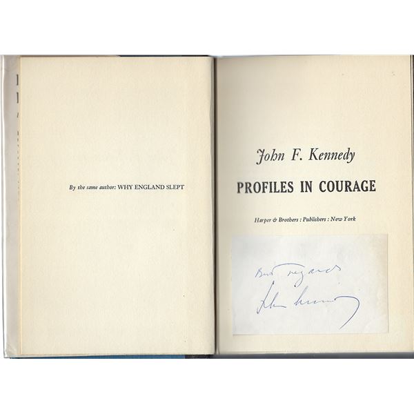 John F Kennedy signed Profiles in Courage book