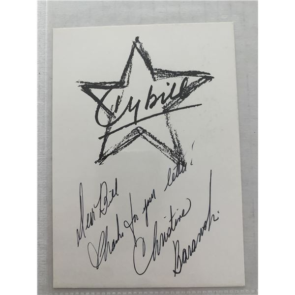 Big Bang Theory Christine Baranski signed sheet