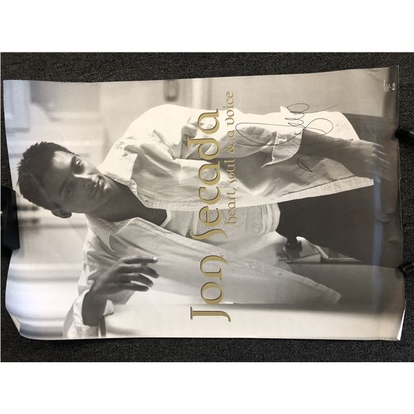 Jon Secada signed poster