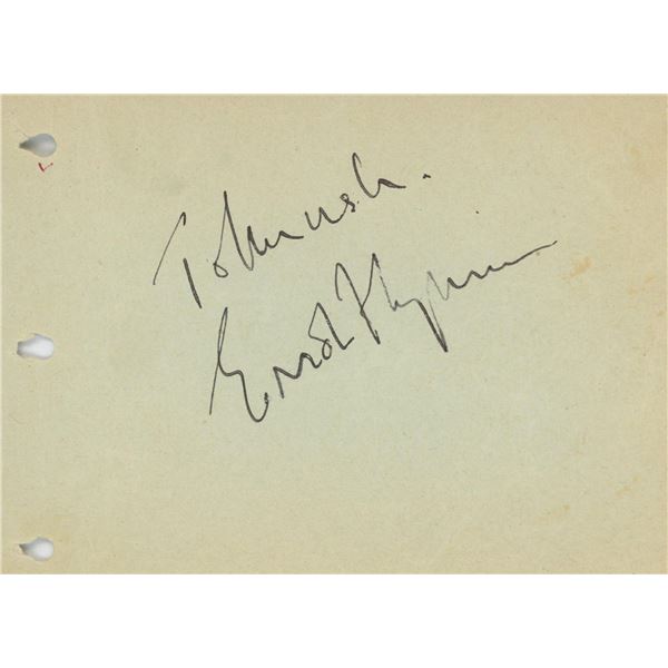 Errol Flynn original signature