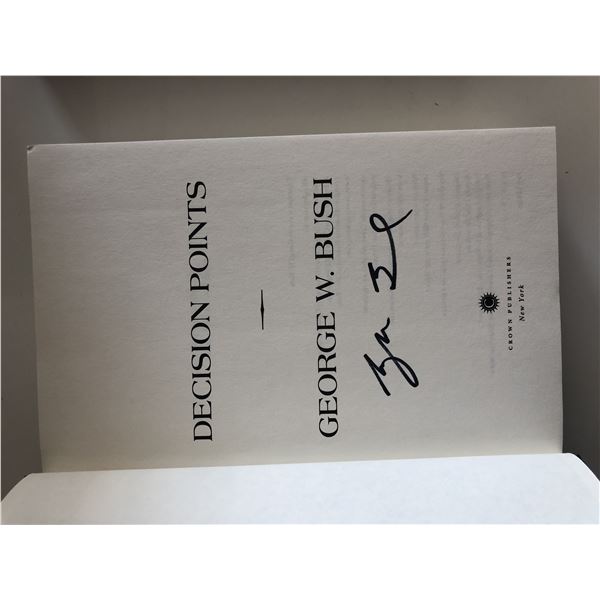Decision Points George W. Bush signed book
