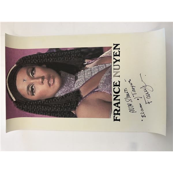 France Nuyen signed poster