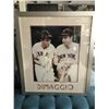 Image 1 : PROFESSIONALLY FRAMED 25X29 JOE DIMAGGIO VINTAGE DISPLAY