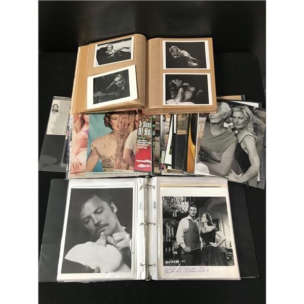 LOT OF VINTAGE HOLLYWOOD PHOTOGRAPHS AND MARILYN MUNROE SCRAP BOOKS