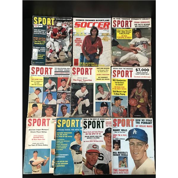 LOT OF 10 VINTAGE "SPORT" MAGAZINES