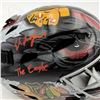 Image 2 : ED BELFOUR SIGNED "THE EAGLE" CHICAGO BLACKHAWKS HELMET (FROZEN POND COA)