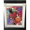 Image 1 : DAVID LLOYD GLOVER ORGINAL 1 OF 1 PAINTING MULTI SIGNED WITH COA 30 X 30 MICHAEL JORDAN