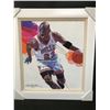 Image 1 : DAVID LLOYD GLOVER ORGINAL 1 OF 1 PAINTING MULTI SIGNED WITH COA 30 X 30 (MICHAEL JORDAN
