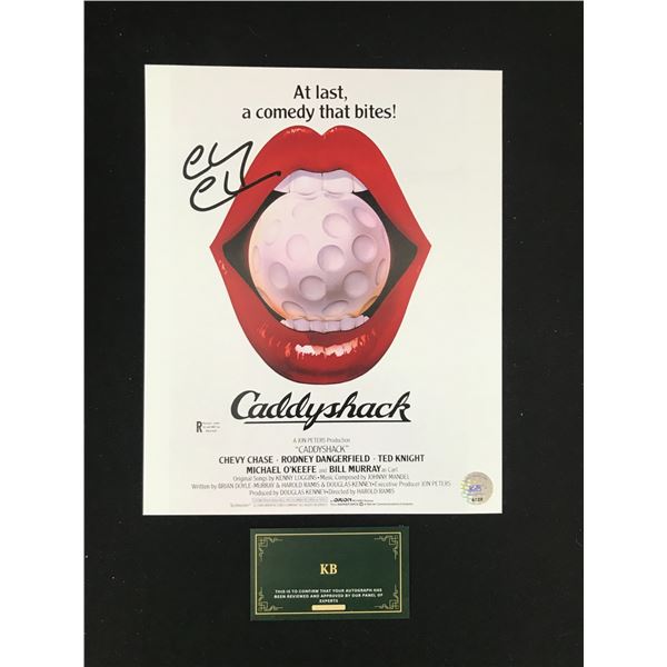 CHEVY CHASE SIGNED CADDYSHACK MOVIE POSTER (KB AUTHENTICS COA)