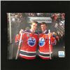 Image 1 : WAYNE GRETZKY AND CONNOR MCDAVID SIGNED 8 X 10 (GCG HOLO)