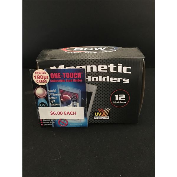 SEALED BOX OF 180PT ONE TOUCH MAGNETIC CARD HOLDERS