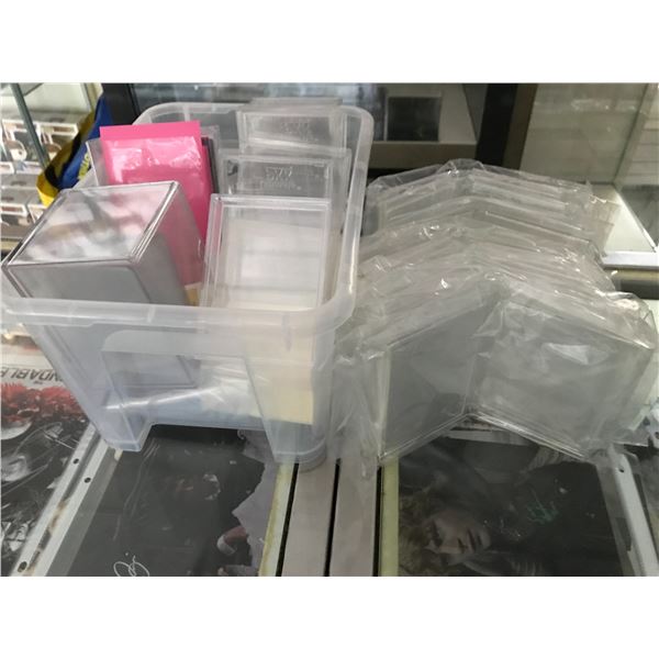 LOT OF TRADING CARDS PROTECTORS