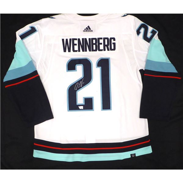 ALEXANDER WENNBERG SIGNED SEATTLE KRAKEN JERSEY (FANATICS COA)