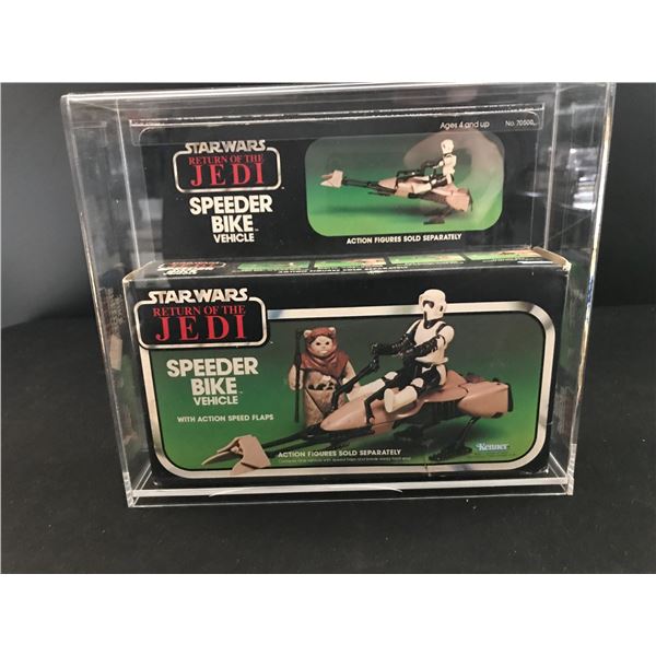 SEALED MINT CONDITION VINTAGE KENNER STAR WARS SPEEDER BIKE IN CASE