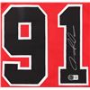Image 2 : DENNIS RODMAN SIGNED RED CHICAGO BULLS JERSEY (BECKETT COA)