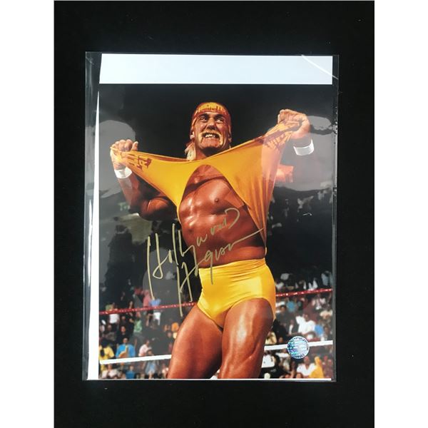 HULK HOGAN SIGNED WWE 8X10 PHOTO (SUPER STAR COA)