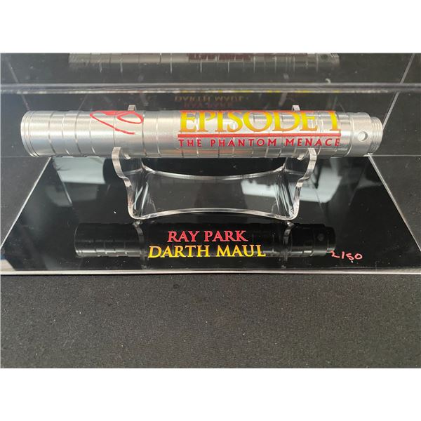 RAY PARK SIGNED STAR WARS "DARTH MAUL" LIGHT SABER (WWOC COA)