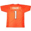 Image 1 : Ja'Marr Chase Signed Cincinnati Orange Football Jersey BECKETT