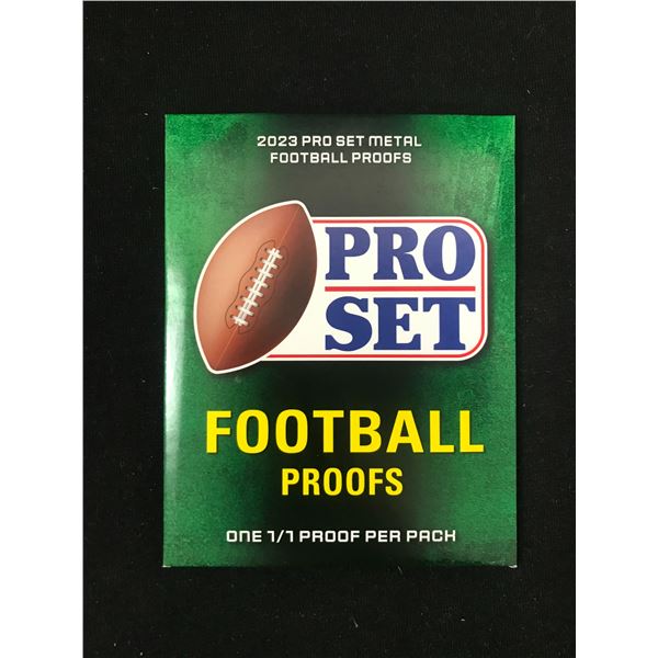 2023 PRO SET METAL FOOTBALL PROOFS - ONE 1/1 PROOF PER PACK