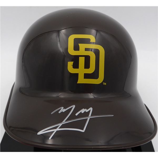 MANNY MACHADO SIGNED SAN DIEGO PADRES MINI BATTING HELMET (BECKETT COA)