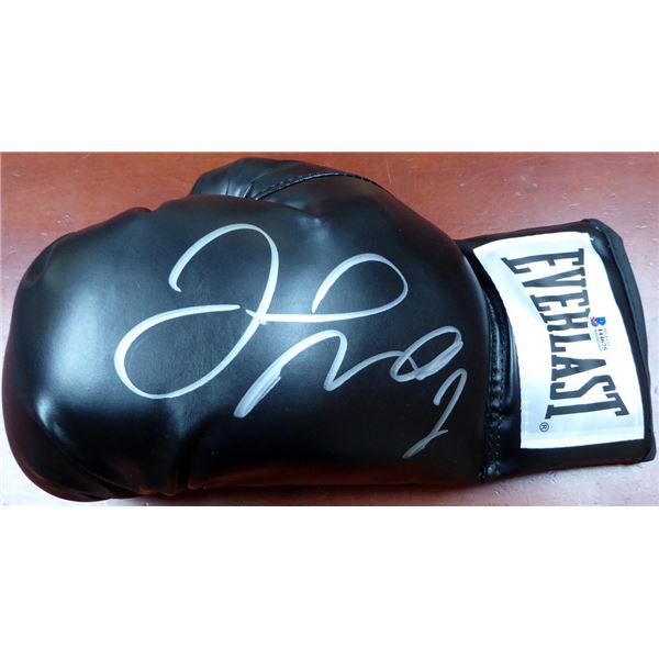 Floyd Mayweather Jr. Signed Everlast Black Boxing Glove BECKETT