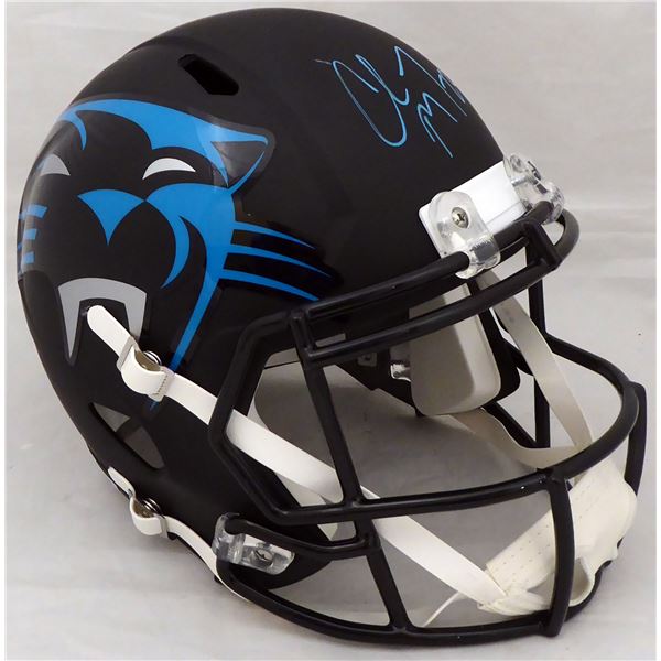 Christian McCaffrey Autographed Carolina Panthers Full Size Speed Replica Helmet (Scuff) BECKETT