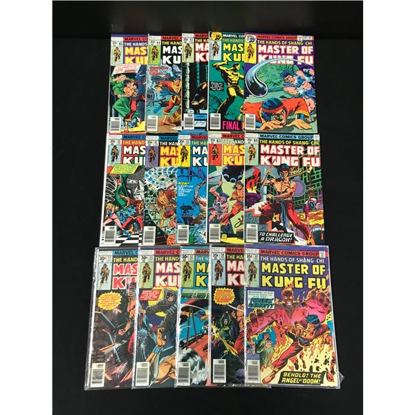 LOT OF 15 MASTER OF KUNG FU COMICS (MARVEL COMICS)