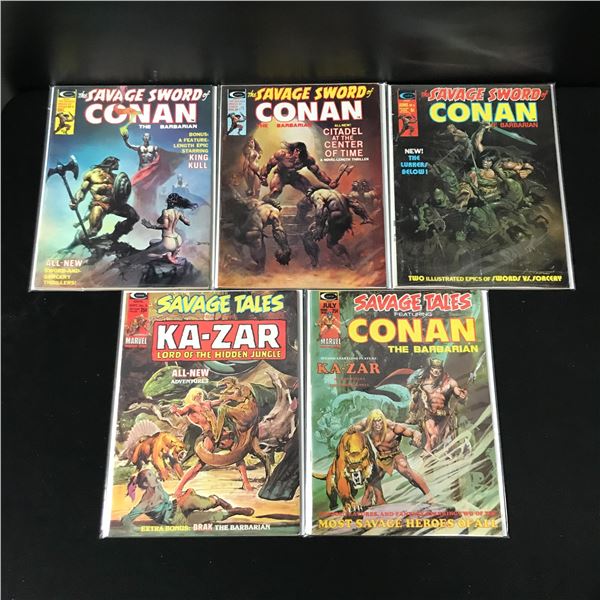 LOT OF 5 CONAN COMICS (CURTIS COMICS)