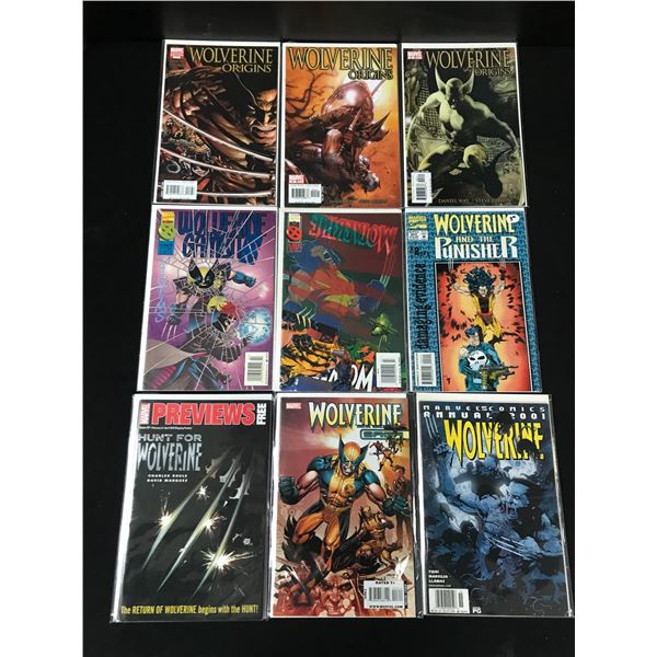 LOT OF 9 WOLVERINE COMICS (MARVEL COMICS)