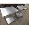 Image 1 : 2 Small Stainless Steel Tables On Wheels