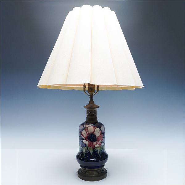 Moorcroft Pottery Table Lamp, Anemone