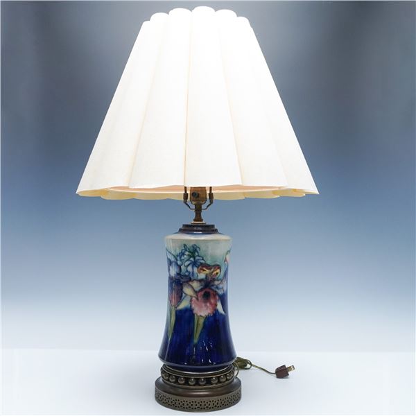 Moorcroft Pottery Table Lamp, Iris