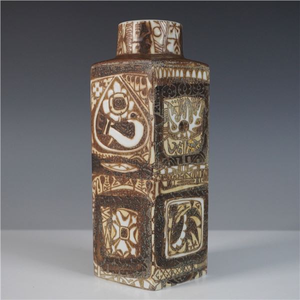 Royal Copenhagen Baca Faience Square Vase