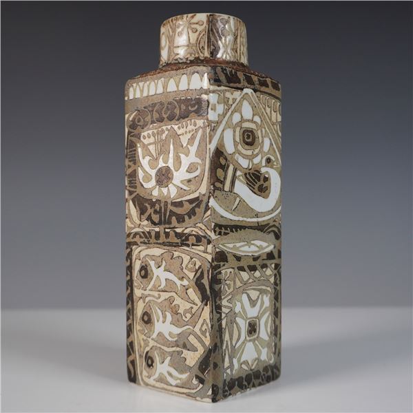 Royal Copenhagen Baca Faience Square Vase