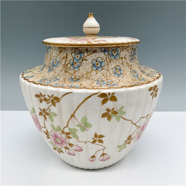 Doulton Burslem Lidded Jar, Floral Motif