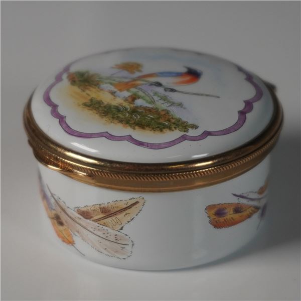 Staffordshire Enamels Trinket Box, Redstart