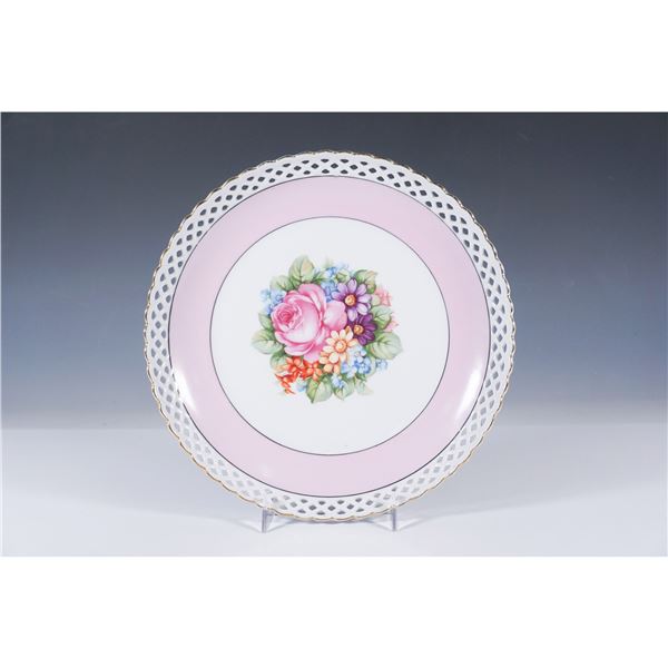 Schumann Bavaria Reticulated Plate, Floral Center