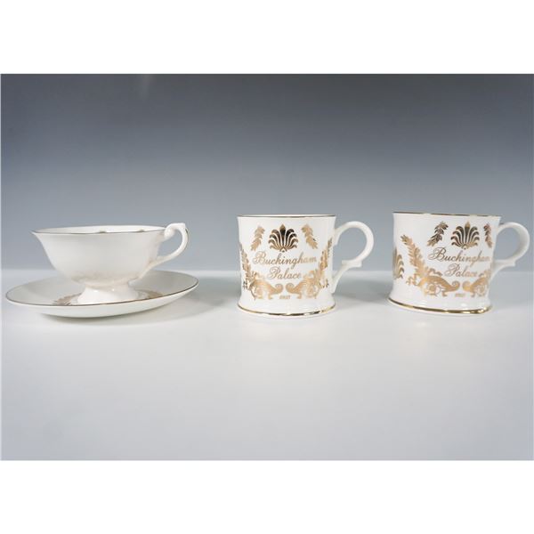 4pc Cup and Saucer Set with Two Additional Cups, Buckingham Palace