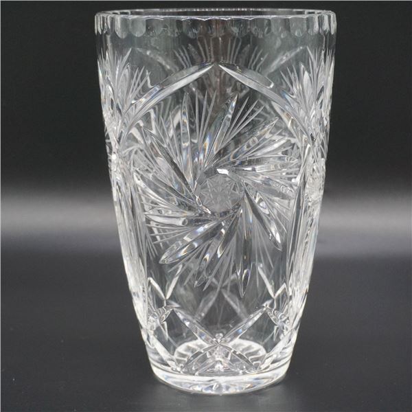 Cut Glass Vase, Starburst