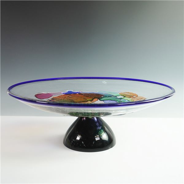 Formia Murano Art Glass Pedestal Bowl
