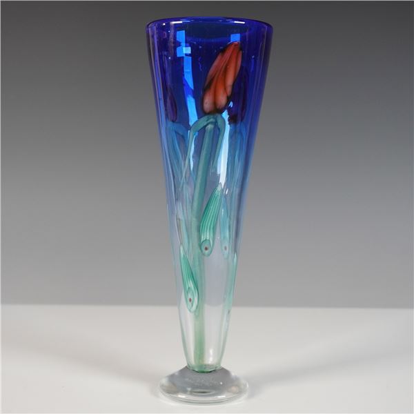 Vandermark Doug Merritt Art Glass Tulip Vase