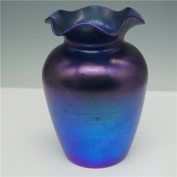Iridescent Art Glass Vase