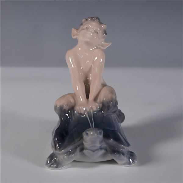 Royal Copenhagen Porcelain Figurine, Faun Riding Tortoise