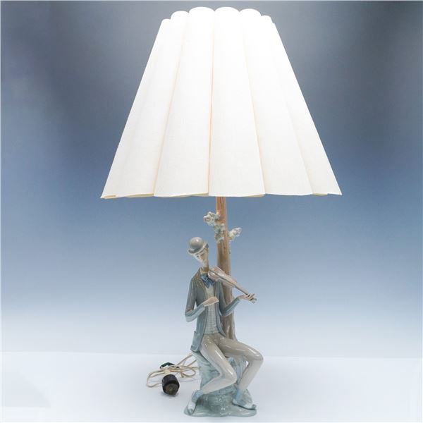 Lladro Boy with Violin Porcelain Table Lamp 1004634
