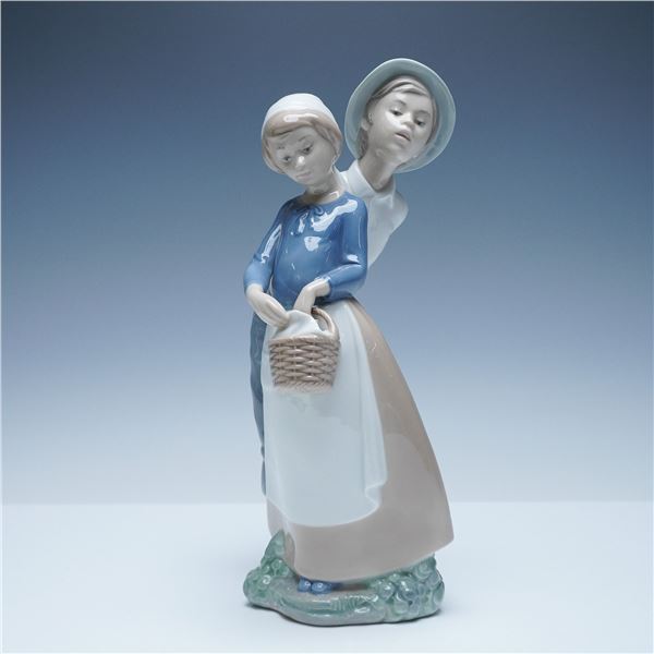 NAO by Lladro Porcelain Figurine, Goody Basket
