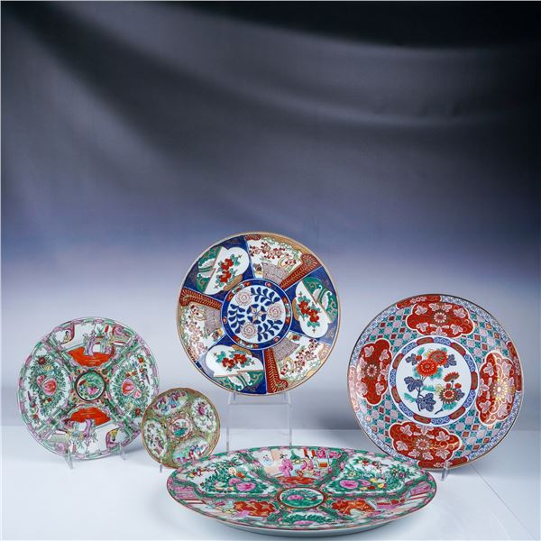 5pc Asian Decorative Plates and Platters