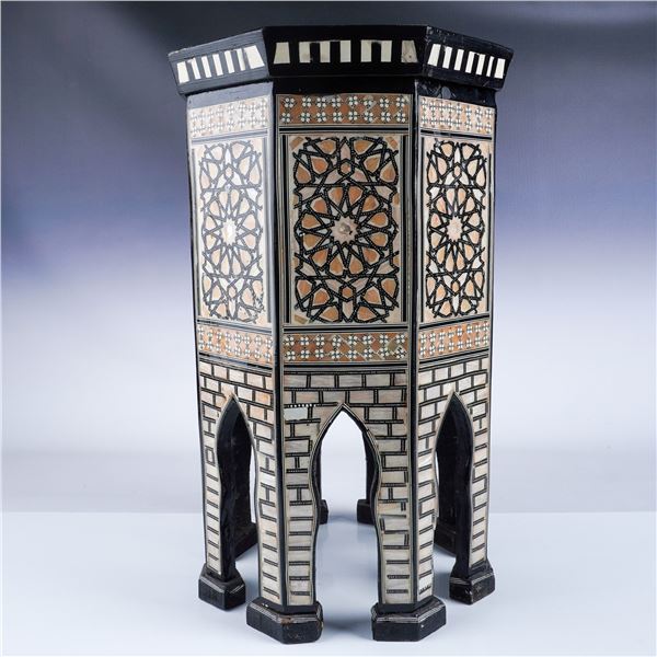 Octagonal Moroccan Style Wooden Table