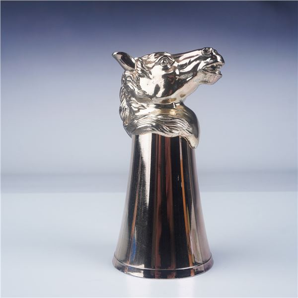 Silver-Plated Horse Head Stirrup Cup
