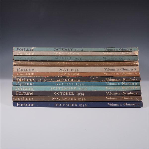 12pc Vintage Fortune Magazine Lot 1934